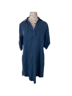 Andrea Jovine Chambray Jean Shirt Dress NWT Size S